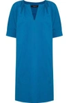 DEREK LAM WOMAN PLEATED STRETCH-COTTON MINI SHIRT DRESS BRIGHT BLUE,US 6200568457353839
