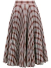 CALVIN KLEIN 205W39NYC CHECKED PLEATED SKIRT