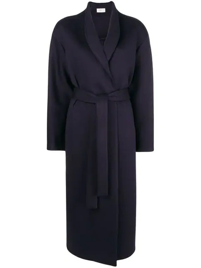 The Row Belted Coat In Blue