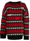 CALVIN KLEIN 205W39NYC CALVIN KLEIN 205W39NYC CHUNKY KNIT SWEATER - RED