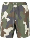 THE UPSIDE THE UPSIDE CAMOUFLAGE SHORTS - 多色