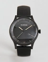 NIXON A1161 STATION LEATHER WATCH IN BLACK 41MM - BLACK,A1161 2987