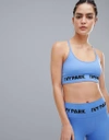 IVY PARK ACTIVE SEAMLESS KNITTED BRA IN BLUE - BLUE,29U30QMIB