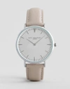 ELIE BEAUMONT EB805G.12 WATCH WITH SILVER CASE AND LEATHER STRAP - GRAY,EB805G.12