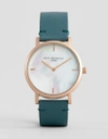ELIE BEAUMONT EB814.1 WATCH WITH GOLD CASE AND LEATHER STRAP - BLUE,EB814.1