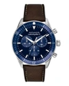 MOVADO MEN'S DIVER CHRONOGRAPH WATCH WITH LEATHER STRAP BLUE DIAL,PROD214130128
