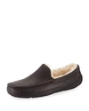 Ugg Men's Ascot Water-resistant Leather Slippers In Dark Spice