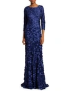 THEIA Petal Embellished Tulip Gown