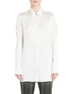 CARVEN Ruched Sleeve Poplin Blouse