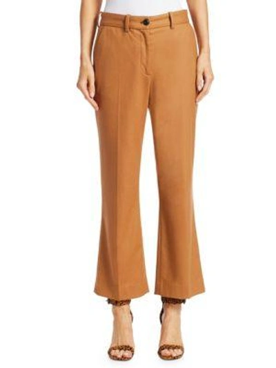 Rag & Bone Libby Cropped Flare-leg Pants In Camel