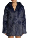 RTA Henri Hooded Rabbit Fur Jacket