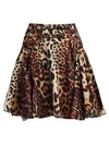 WE11 DONE Leopard Print Flare Skirt