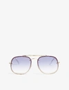 RAY BAN RAY-BAN WOMEN'S GOLD RB3583 SQUARE-FRAME SUNGLASSES,93235969