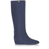 JIMMY CHOO OLIVIA NAVY SUEDE KNEE HIGH BOOTS,OLIVIAOSUE