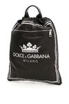 DOLCE & GABBANA CROWN NYLON BACKPACK,10669222