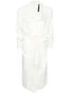 TAYLOR TAYLOR SPLIT COCOON TRENCH COAT - 白色