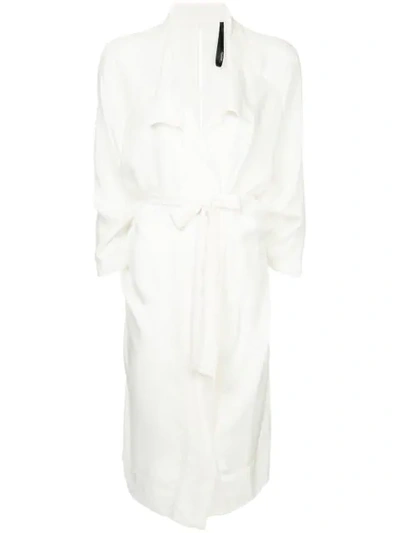 Taylor Split Cocoon Trench Coat - 白色 In White