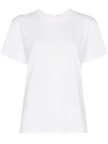 Moncler Lace-up Logo Embossed Cotton T-shirt In White