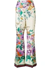 GUCCI FLORAL FLARED TROUSERS