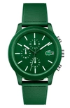 LACOSTE 12.12 CHRONOGRAPH SILICONE BAND WATCH, 44MM,2010973