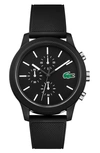 LACOSTE 12.12 CHRONOGRAPH SILICONE BAND WATCH, 44MM,2010972
