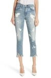 3X1 W4 COLETTE BLEACHED CROP SKINNY JEANS,W4XS4-0754