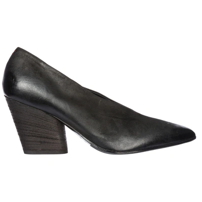 Halmanera Women's Leather Pumps Court Shoes High Heel Rouge 01 In Black