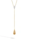 JOHN HARDY CLASSIC DROPLET DIAMOND PAVE Y-NECKLACE,NGX900572DIX16-18