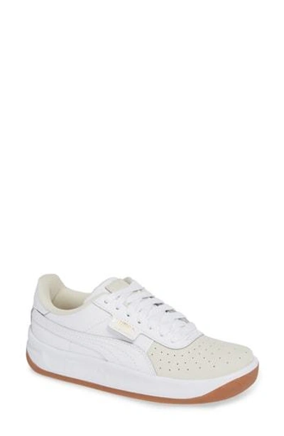 Puma Women's California Exotic Color-block Leather Lace Up Sneakers In White