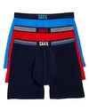 Saxx Ultra Boxer Briefs - Pack Of 3 In Blue/red/navy