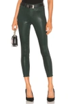 L'agence Margot Coated Crop Skinny Jeans In Evergreen Coated