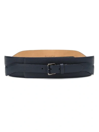 Egrey Leather Belt In Blue