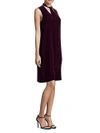 LAFAYETTE 148 RONAN VELVET TIE SHIFT DRESS,0400097584426