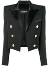 BALMAIN CROPPED DOUBLE BREASTED JACKET