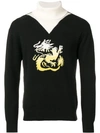 KENZO KENZO DRAGON ROLL NECK jumper - BLACK