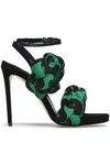 MARCO DE VINCENZO WOMAN PRINTED CALF HAIR SANDALS BLACK,AU 5016545970003658