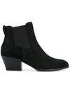 Hogan Mid Heel Ankle Boots In Black