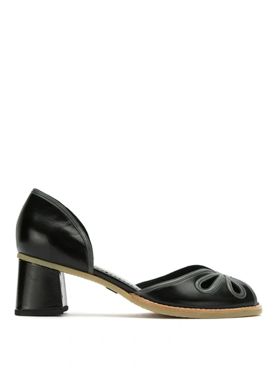 Sarah Chofakian Leather Pumps In Black