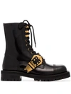VERSACE lace-up boots