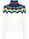 FENDI KNITTED LOGO JUMPER