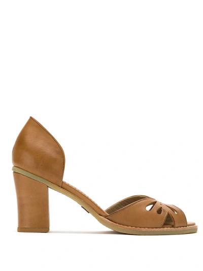 Sarah Chofakian Leather Pumps In Brown