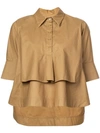 CARVEN CROPPED POPLIN SHIRT