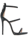 GIUSEPPE ZANOTTI GIUSEPPE ZANOTTI GLITTER STILETTO SANDALS - BLACK