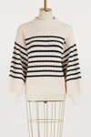 MOLLI FRANCE STRIPED SWEATER,FRANCE/CREME