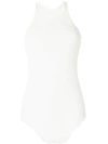 RICK OWENS RICK OWENS CURVED HEM TANK TOP - WHITE