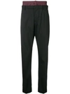 PRADA DOUBLE WAISTBAND TAILORED TROUSERS