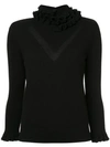 BARRIE FLYING LACE CASHMERE TURTLENECK PULLOVER