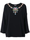 BOUTIQUE MOSCHINO NECKLACE PRINT BLOUSE