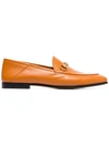 Gucci 10mm Brixton Leather Loafers In Brown