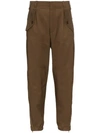CHLOÉ CHLOÉ CARGO TROUSERS WITH TAPERED HEM - BROWN